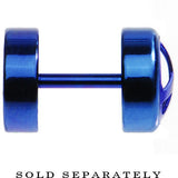 Blue Anodized Titanium Peace Sign Cheater Plug