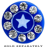 Blue Acrylic Jeweled Star Cheater Plug