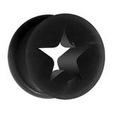 9/16 Black Star Silicone Flexible Tunnel
