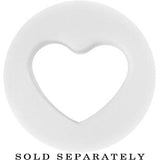 00G White Heart Silicone Flexible Tunnel