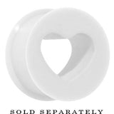 00G White Heart Silicone Flexible Tunnel
