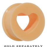 1/2 Flesh Heart Silicone Flexible Tunnel