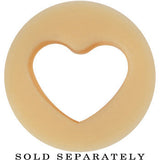 1/2 Flesh Heart Silicone Flexible Tunnel