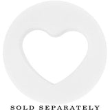 5/8 White Heart Silicone Flexible Tunnel