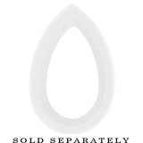 7.35mm White Teardrop Silicone Flexible Tunnel