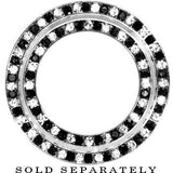 18mm Black Clear Double Gem Screw Fit Tunnel