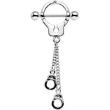 14G 5/8 Hold Me In Handcuffs Dangle Nipple Shield Set