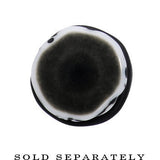 00G Black White Resin Native Skull Taper