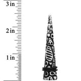 9/16 Black White Resin Native Skull Taper