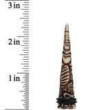 1/2 Brown White Resin Native Skull Taper