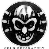 2G Black White Resin Skull Saddle Plug