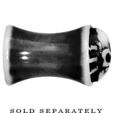 2G Black White Resin Skull Saddle Plug