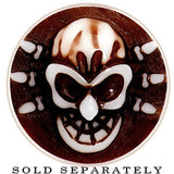 00G Brown White Resin Skull Saddle Plug