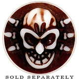 1/2 Brown White Resin Skull Saddle Plug