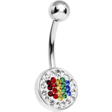 Brilliance Gem Rainbow Flag Belly Ring