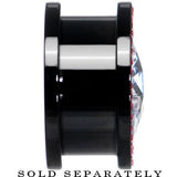 18mm Black Pink Titanium Star CZ Screw Fit Tunnel