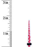 4G White Red Heart Acrylic Ear Taper