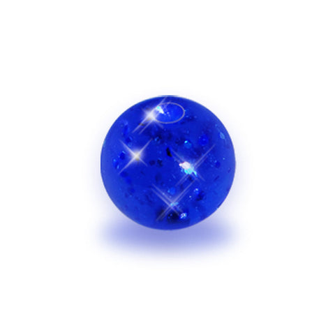 4mm Blue Glitter Acrylic Captive Bead Ring Replacement Ball