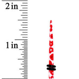 8G Lovely Red Heart Acrylic Ear Taper