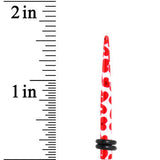 6G Lovely Red Heart Acrylic Ear Taper