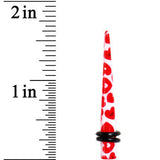 4G Lovely Red Heart Acrylic Ear Taper