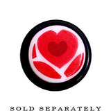 00G Lovely Red Heart Acrylic Ear Taper