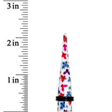 00G Multi Color Butterfly Acrylic Ear Taper