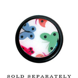 00G Multi Color Butterfly Acrylic Ear Taper