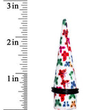 5/8 Multi Color Butterfly Acrylic Ear Taper