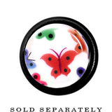 5/8 Multi Color Butterfly Acrylic Ear Taper