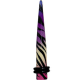 2G Multi Color Animal Print Acrylic Ear Taper