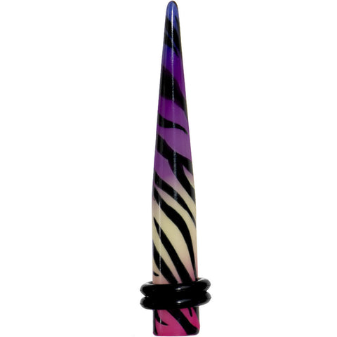 2G Multi Color Animal Print Acrylic Ear Taper