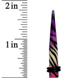 2G Multi Color Animal Print Acrylic Ear Taper