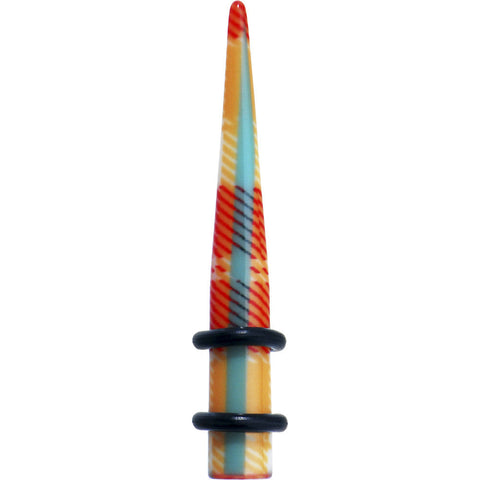 2G Acrylic Plaid Taper Ear Plug