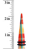 00G Acrylic Plaid Taper Ear Plug