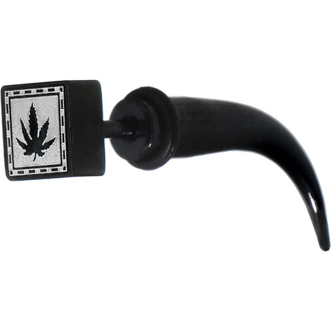 2G Pot Leaf Fake Taper Ear Plug