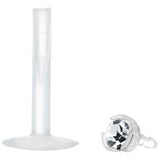 Bio-Flex 2mm Clear Gem Push-In Labret Monroe Tragus