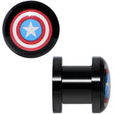 0G Captain America Screw Fit Plugs Set