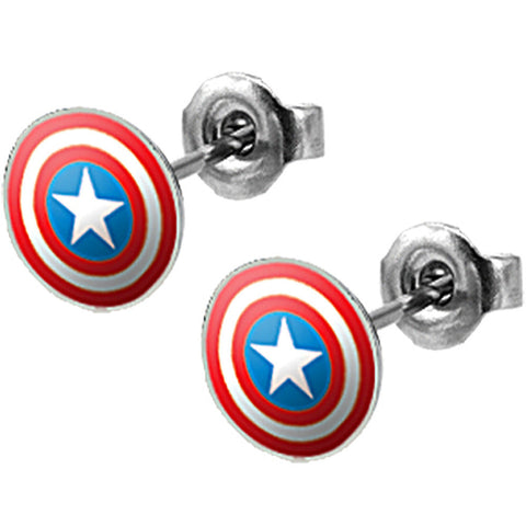 Captain America Stud Earrings