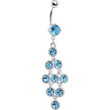 Aqua Modish Gem Chandelier Belly Ring