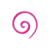 12G Pink Acrylic Super Spiral Taper