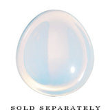 9/16 Concave Pear Moonstone Natural  Stone Plug