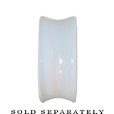 9/16 Concave Pear Moonstone Natural  Stone Plug