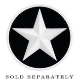 5/8 Black White Star Silicone Plug