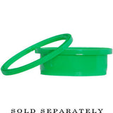 6G Acrylic Neon Green Screw Fit Tunnel Plug