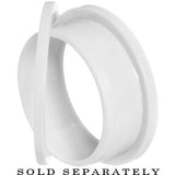 5/8 Acrylic Neon White Screw Fit Tunnel Plug