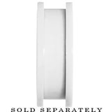 5/8 Acrylic Neon White Screw Fit Tunnel Plug