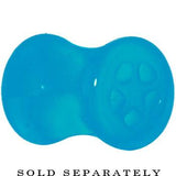 Acrylic Neon Blue Star Tunnel Plug 2G to 20mm