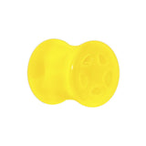 Acrylic Neon Yellow Star Tunnel Plug 2G to 20mm