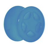 Acrylic Neon Blue Star Tunnel Plug 2G to 20mm